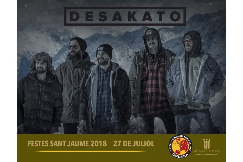 Desakato actuarà en la nit de rock de Sant Jaume 2018 a Ondara Desakato actuarà en la nit de rock de Sant Jaume 2018 a Ondara