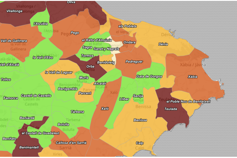 La situación Covid en la comarca, con cinco ingresados en la UCI, empeora en Xàbia, Orba, Benissa y Xaló La situación Covid en la comarca, con cinco ingresados en la UCI, empeora en Xàbia, Orba, Benissa y Xaló