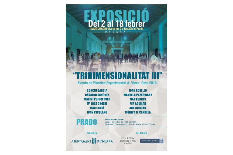 La mostra Tridimensionalitat 3 s’inaugura divendres al Prado d’Ondara La mostra Tridimensionalitat 3 s’inaugura divendres al Prado d’Ondara