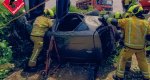Un coche cae a un bancal en Dénia y su conductor queda atrapado en el vehículos  Un coche cae a un bancal en Dénia y su conductor queda atrapado en el vehículos