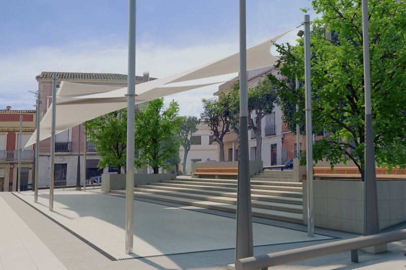 La plaça Major d’Ondara  inicia la remodelació cap a  més zones d’ombra per a ser utilitzada com a  escenari d’actes a l’aire lliure   La plaça Major d’Ondara  inicia la remodelació cap a  més zones d’ombra per a ser utilitzada com a  escenari d’actes a l’aire lliure