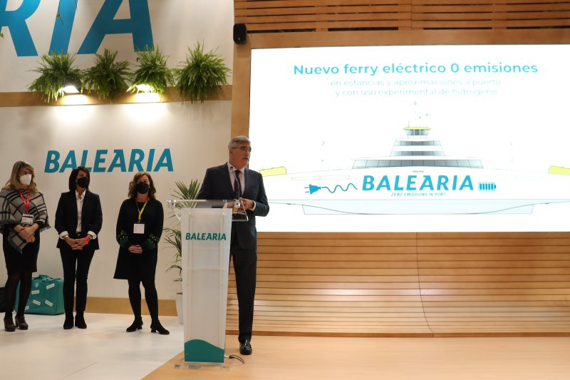 Baleària construye el primer barco eléctrico de 0 emisiones en las estancias y aproximaciones en puerto con uso experimental de hidrógeno Baleària construye el primer barco eléctrico de 0 emisiones en las estancias y aproximaciones en puerto con uso experimental de hidrógeno