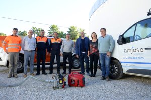 Amjasa dona una motobomba a Protección Civil de Xàbia para mejorar la lucha contra incendios