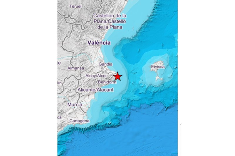 Un terremoto de pequeña intensidad se ha producido en el Poble Nou de Benitatxell  Un terremoto de pequeña intensidad se ha producido en el Poble Nou de Benitatxell