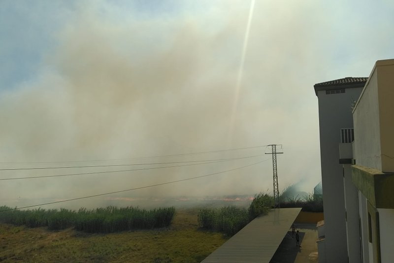 El  incendio en Les Marines ha quemado una hectárea y media de cañar El  incendio en Les Marines ha quemado una hectárea y media de cañar