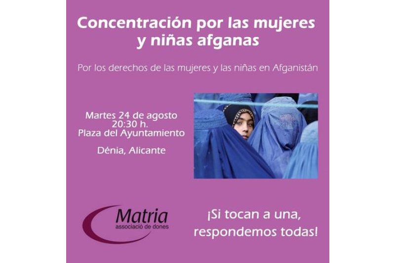 Concentración en Dénia a favor del pueblo afgano  Concentración en Dénia a favor del pueblo afgano