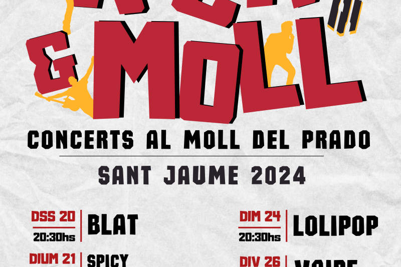 La Regidoria de Festes d'Ondara confirma  l'actuació de set grups musicals en el  rock&moll de les festes de Sant Jaume 2024 La Regidoria de Festes d'Ondara confirma  l'actuació de set grups musicals en el  rock&moll de les festes de Sant Jaume 2024