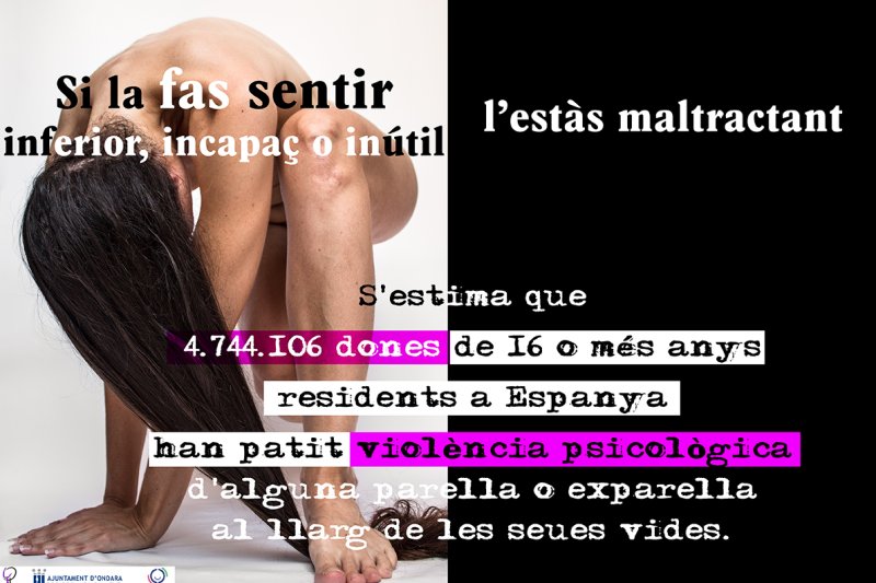 Igualtat lanza una campaña para visibilizar en Ondara las violencias más allá de la física Igualtat lanza una campaña para visibilizar en Ondara las violencias más allá de la física