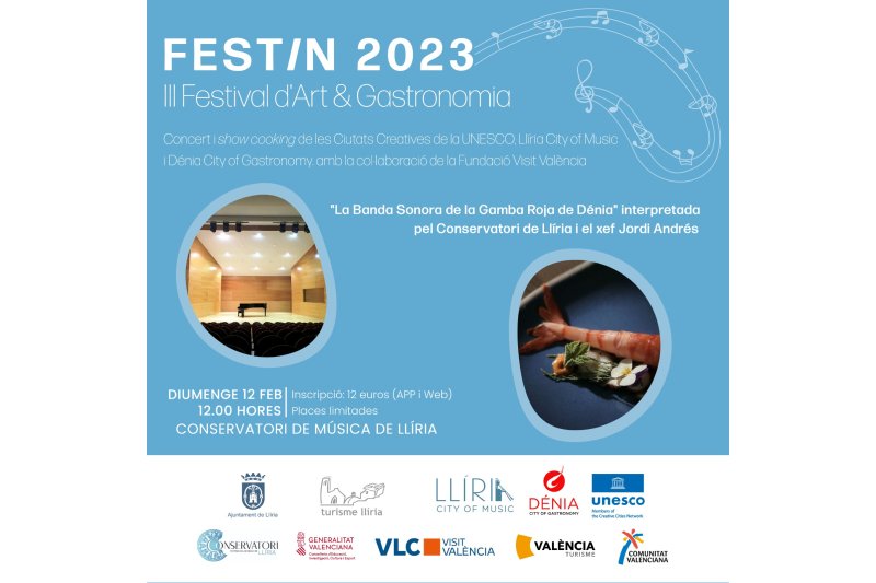 Dénia y Llíria organizan un concierto-show cooking con la gamba roja como eje temático  Dénia y Llíria organizan un concierto-show cooking con la gamba roja como eje temático