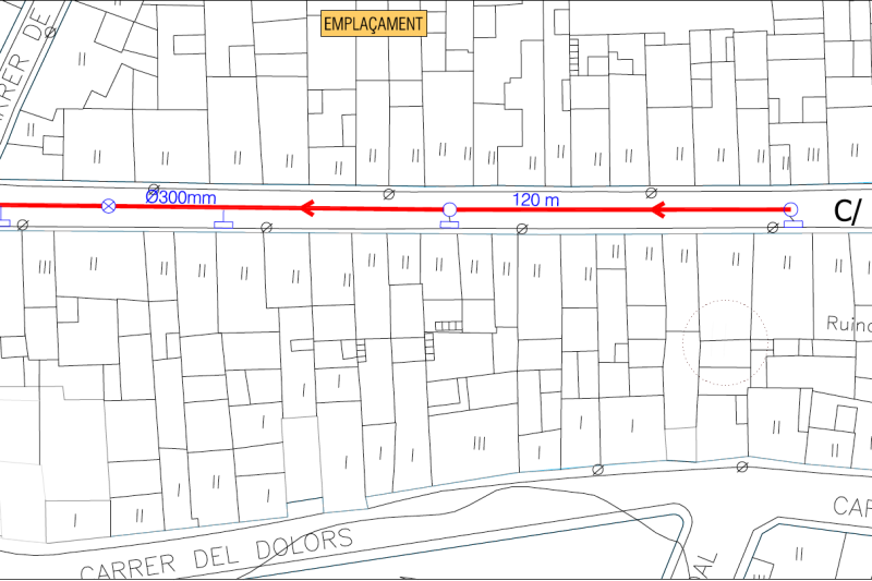 Comienza la ejecución de la nueva red de pluviales en la calle Sant Domènec d'Ondara Comienza la ejecución de la nueva red de pluviales en la calle Sant Domènec d'Ondara