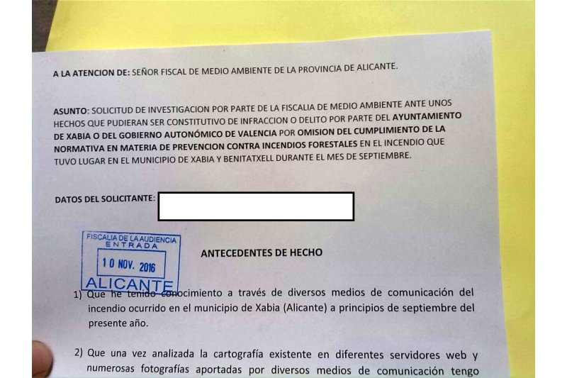 Piden a la Fiscalía que investigue las responsabilidades por el incendio de la Granadella Piden a la Fiscalía que investigue las responsabilidades por el incendio de la Granadella