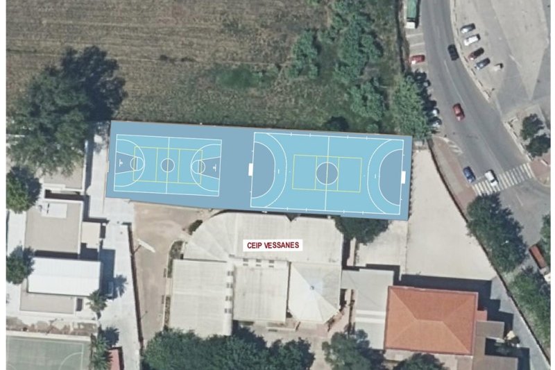 Las pistas deportivas del colegio Vessanes serán remodeladas  Las pistas deportivas del colegio Vessanes serán remodeladas