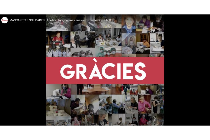 Rolser agraeix amb un video als més de 500 voluntaris que han fet possible repartir més de 35.000 mascaretes a la comarca Rolser agraeix amb un video als més de 500 voluntaris que han fet possible repartir més de 35.000 mascaretes a la comarca