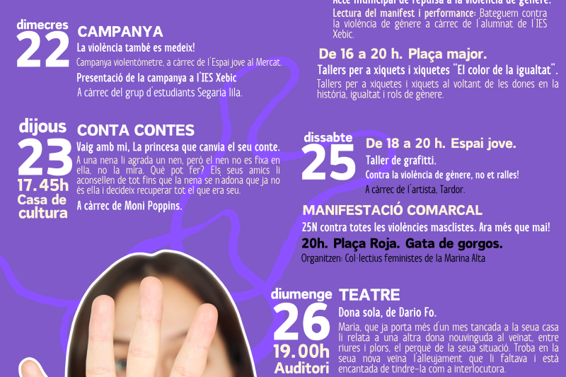 La campanya “violentòmetre” suposa la novetat de la commemoració a Ondara del 25 N La campanya “violentòmetre” suposa la novetat de la commemoració a Ondara del 25 N