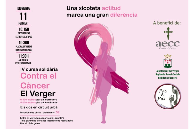 Les previsions del mal oratge ajornen la Cursa Solidària contra el Càncer a El Verger fins l’11 de febrer Les previsions del mal oratge ajornen la Cursa Solidària contra el Càncer a El Verger fins l’11 de febrer