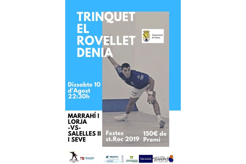Pilota Valenciana: Partida de Raspall a Dénia per les Festes de Sant Roc dissabte a les 22.30 hores Pilota Valenciana: Partida de Raspall a Dénia per les Festes de Sant Roc dissabte a les 22.30 hores