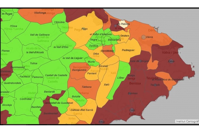 El virus sigue descontrolado en la Marina Alta: 277 nuevos casos  El virus sigue descontrolado en la Marina Alta: 277 nuevos casos