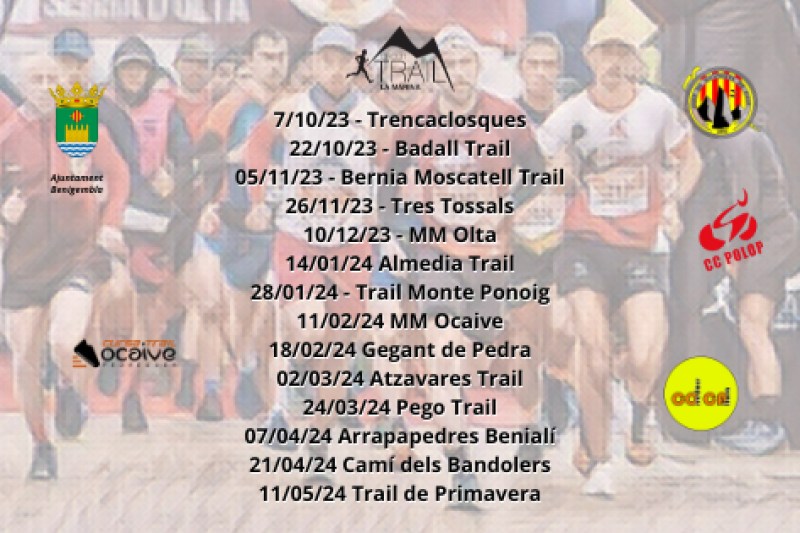 Ondara fa d’amfitrió de la presentació del Circuit Trail Marina Alta 23/24 CTM Ondara fa d’amfitrió de la presentació del Circuit Trail Marina Alta 23/24 CTM