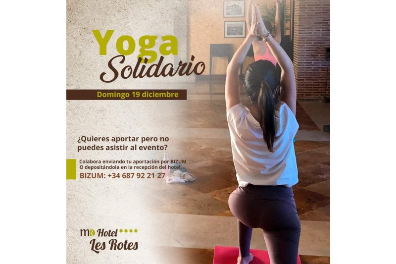 Yoga solidario este domingo en el Hotel Les Rotes de Dénia Yoga solidario este domingo en el Hotel Les Rotes de Dénia