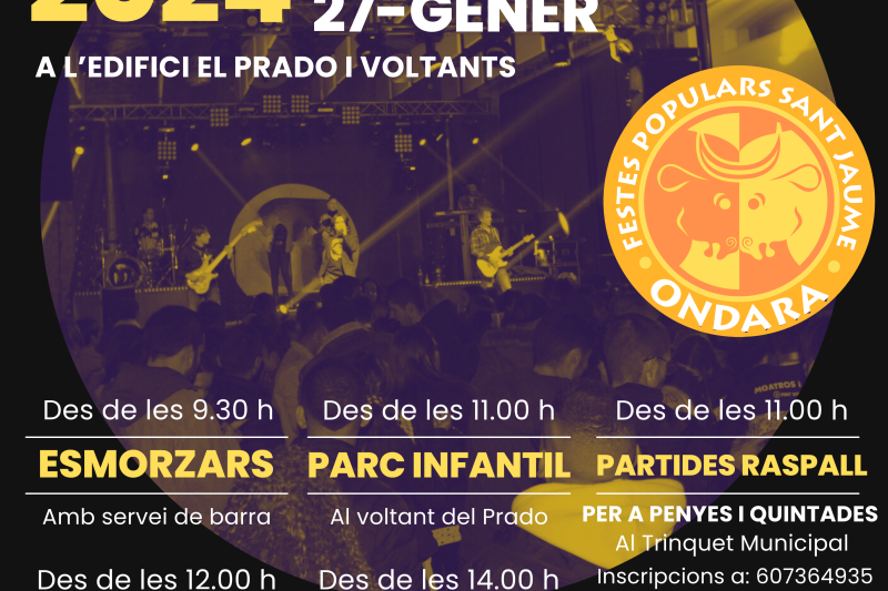 Soloumonics i No Comment posaran la música en directe al Mig Any de Sant Jaume d’Ondara 2024  Soloumonics i No Comment posaran la música en directe al Mig Any de Sant Jaume d’Ondara 2024