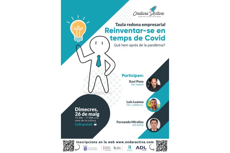 Ondara activa estrena edición con la mesa empresarial Reinventarse en tiempos de Covid Ondara activa estrena edición con la mesa empresarial Reinventarse en tiempos de Covid