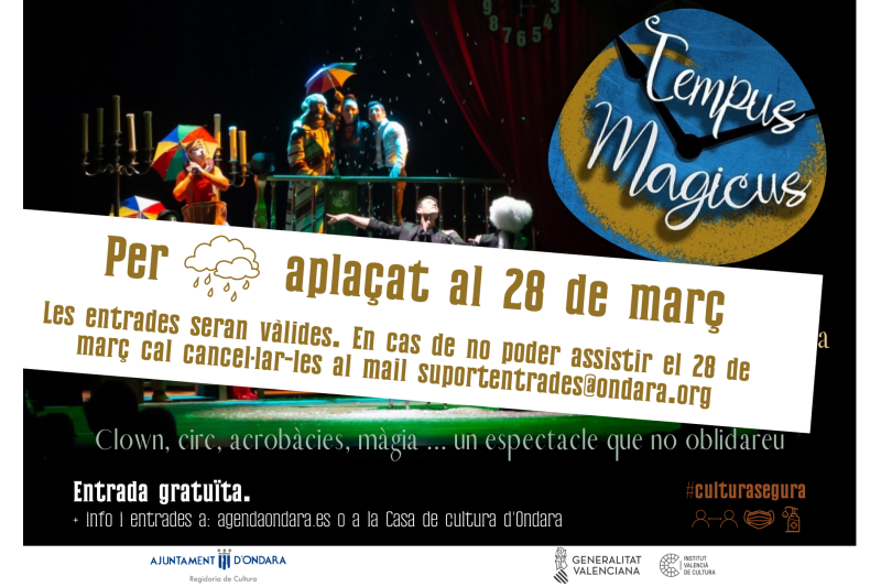 Cultura aplaza el espectáculo familiar del domingo en la plaza de toros por las previsiones de lluvia Cultura aplaza el espectáculo familiar del domingo en la plaza de toros por las previsiones de lluvia