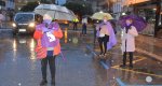 La cadena de mujeres de Matria se realizó pese a la lluvia La cadena de mujeres de Matria se realizó pese a la lluvia