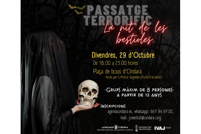 El passatge terrorífic d’Espanta la por recalarà en la plaça de bous d’Ondara el 29 d’octubre El passatge terrorífic d’Espanta la por recalarà en la plaça de bous d’Ondara el 29 d’octubre