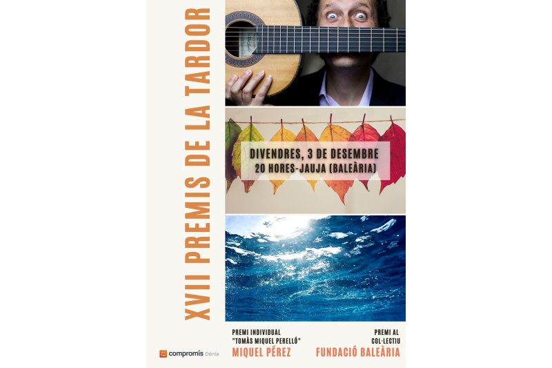 El guitarrista Miquel Pérez i la Fundació Baleària rebran els Premis de la Tardor El guitarrista Miquel Pérez i la Fundació Baleària rebran els Premis de la Tardor
