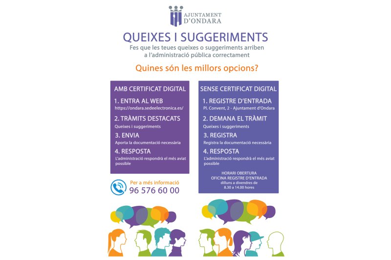 El Ayuntamiento promociona la campaña de participación Ajuda’ns a fer una Ondara millor  El Ayuntamiento promociona la campaña de participación Ajuda’ns a fer una Ondara millor
