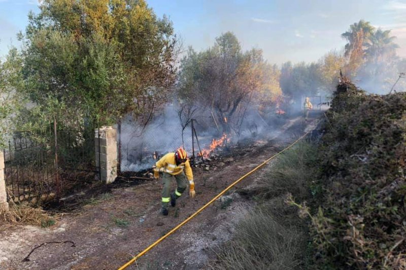 El incendio de Xàbia ya está controlado  El incendio de Xàbia ya está controlado