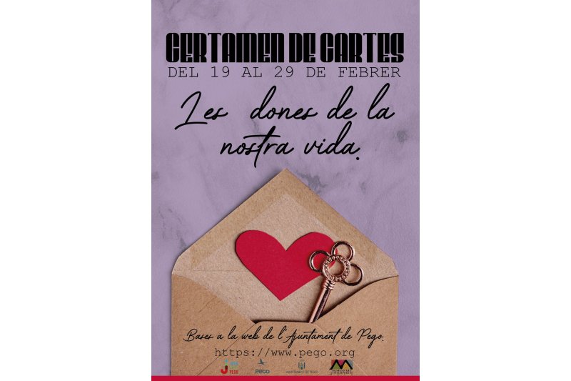 Les Regidories d’Igualtat, Joventut i Cultura programen conjuntament un concurs de cartes a la dona de les nostres vides per a commemorar el 8M a Pego Les Regidories d’Igualtat, Joventut i Cultura programen conjuntament un concurs de cartes a la dona de les nostres vides per a commemorar el 8M a Pego
