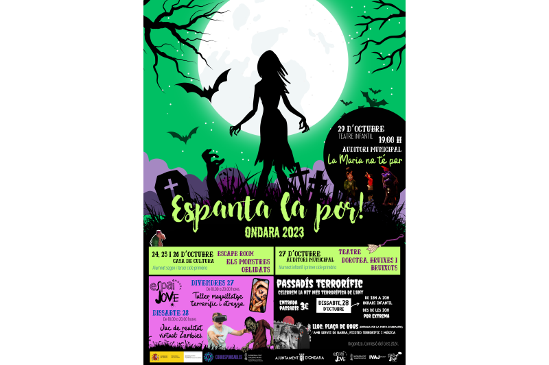 Escape room, passatge terrorífic i teatre infantil integren l’agenda “Espanta la por” a Ondara Escape room, passatge terrorífic i teatre infantil integren l’agenda “Espanta la por” a Ondara
