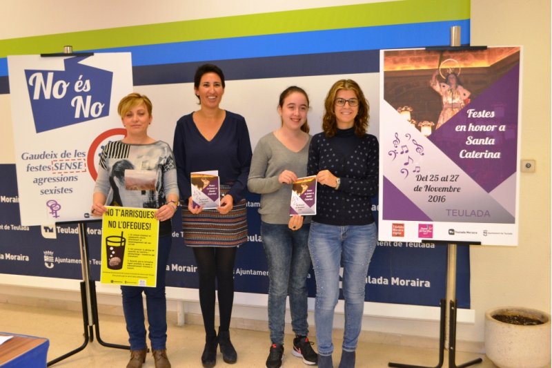 La campaña contra las agresiones sexistas se inicia en Teulada con las fiestas de Santa Catalina La campaña contra las agresiones sexistas se inicia en Teulada con las fiestas de Santa Catalina