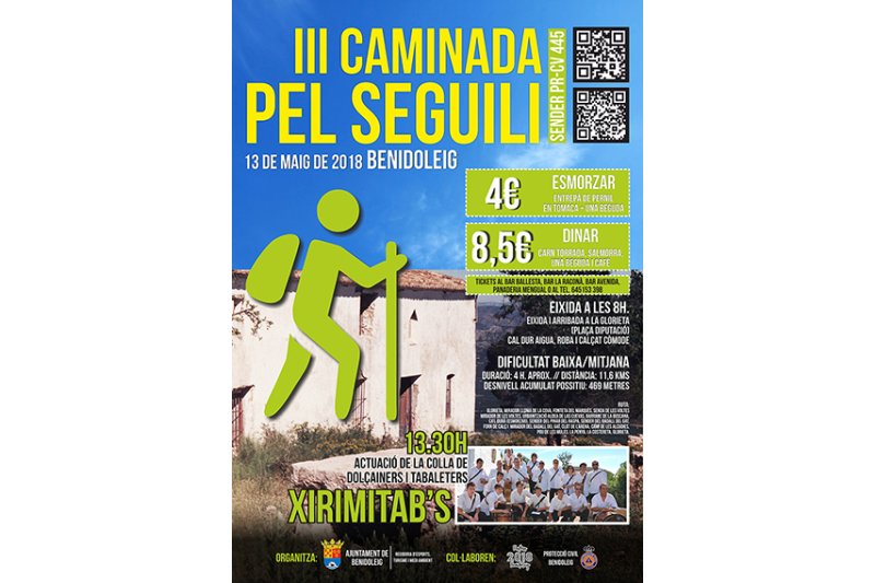 Una nova Caminada pel Seguili promocionarà el llegat mediambiental i antropològic el proper diumenge a Benidoleig Una nova Caminada pel Seguili promocionarà el llegat mediambiental i antropològic el proper diumenge a Benidoleig