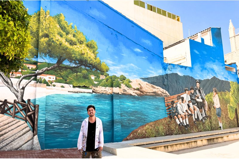 La esencia del paisaje de Benissa reproducido en un mural La esencia del paisaje de Benissa reproducido en un mural