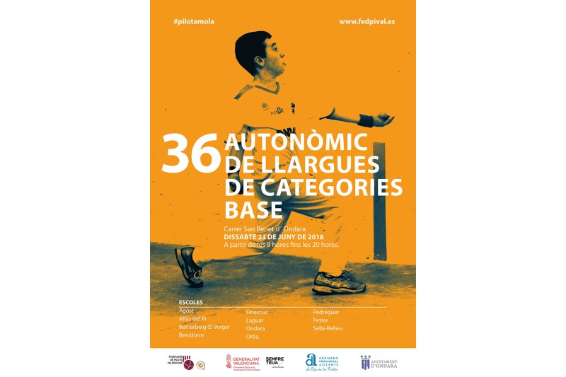 Pilota Valenciana: Les finals autonòmiques de llargues dels XXXVI JECV recalen aquest dissabte a Ondara Pilota Valenciana: Les finals autonòmiques de llargues dels XXXVI JECV recalen aquest dissabte a Ondara