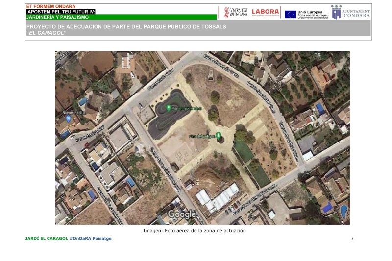El taller de empleo Et formem asume la habilitación del jardín El Caragol en el parque público de Tossals El taller de empleo Et formem asume la habilitación del jardín El Caragol en el parque público de Tossals