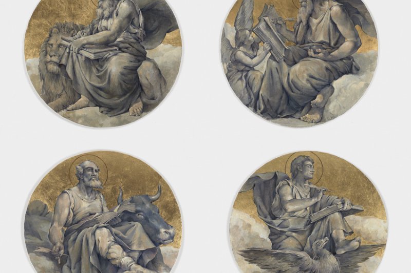 El pintor Luis Javier Gayá ilustra con cuatro óleos la cúpula de la ermita del Nazareno de Xàbia   El pintor Luis Javier Gayá ilustra con cuatro óleos la cúpula de la ermita del Nazareno de Xàbia