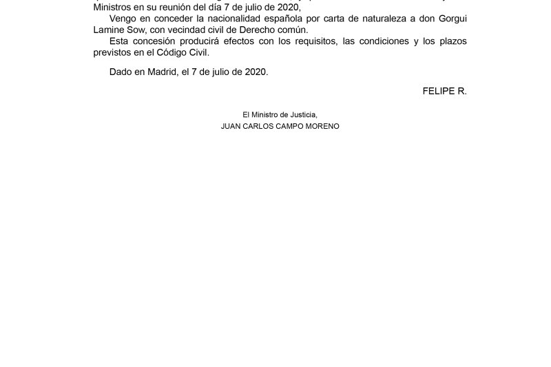 Gorgui, el héroe de Dénia, ya tiene la nacionalidad española Gorgui, el héroe de Dénia, ya tiene la nacionalidad española