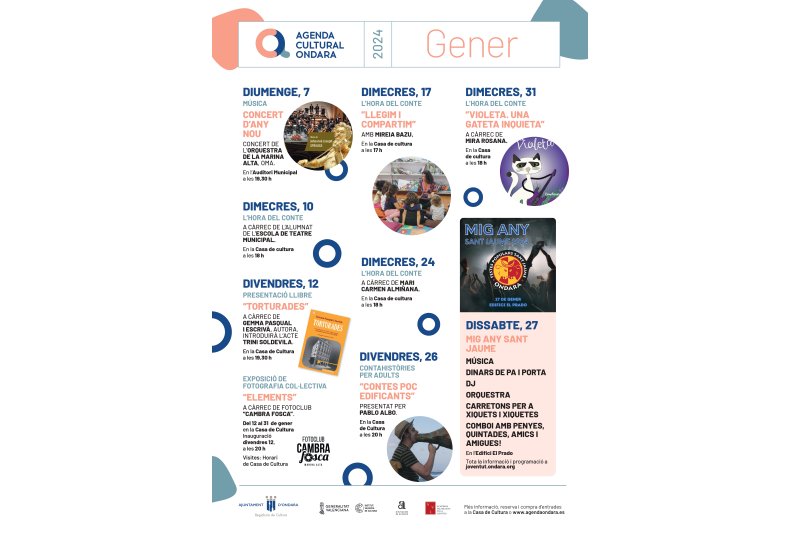 La presentació literària de “Torturades” i l’exposició fotogràfica “Elements” reprenen l’agenda cultura de gener a Ondara La presentació literària de “Torturades” i l’exposició fotogràfica “Elements” reprenen l’agenda cultura de gener a Ondara