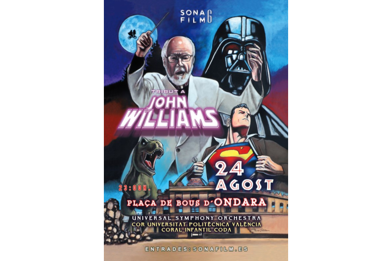 Un homenatge simfònic a John Williams clausurarà el Sonafilm 2024 a la plaça de bous d’Ondara  Un homenatge simfònic a John Williams clausurarà el Sonafilm 2024 a la plaça de bous d’Ondara