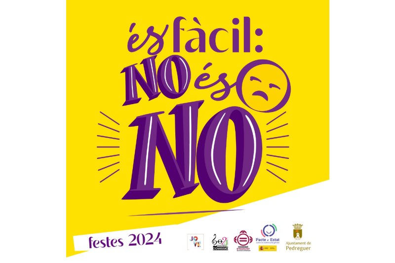 Pedreguer reforça la campanya contra les agressions sexistes amb nova imatge, més formació i més informació Pedreguer reforça la campanya contra les agressions sexistes amb nova imatge, més formació i més informació