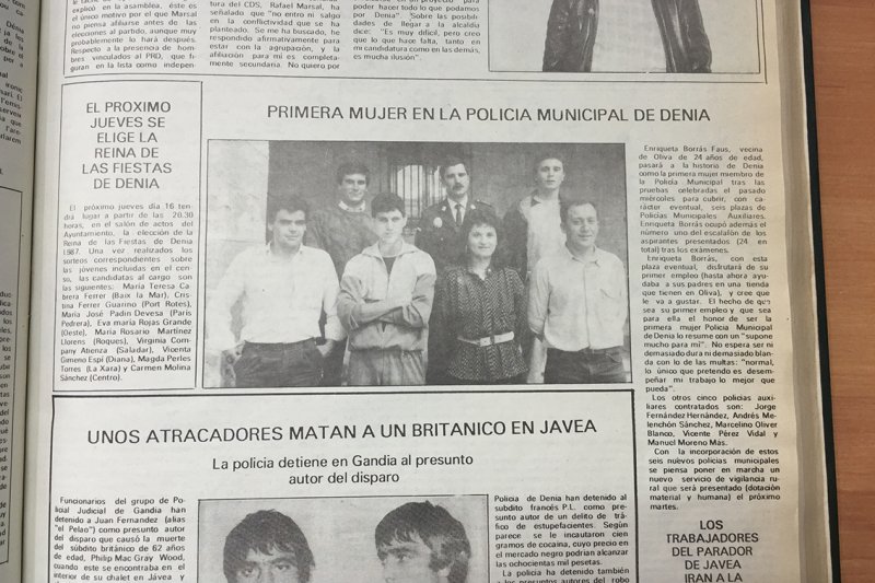 El Ayuntamiento de Dénia homenajeará en el Día de la Dona a Enriqueta Borràs, la primera mujer que ingresó en la Policía Local  El Ayuntamiento de Dénia homenajeará en el Día de la Dona a Enriqueta Borràs, la primera mujer que ingresó en la Policía Local