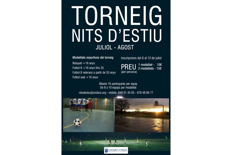 El torneo Nits d'Estiu se celebra en Ondara a partir del día 15  El torneo Nits d'Estiu se celebra en Ondara a partir del día 15