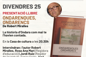 Robert Miralles presentarà el llibre “Ondarenques, ondarencs. La història d’Ondara com mai te l’havien contada” el divendres 25 d'octubre