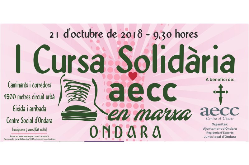 Cent seixanta patrocinadors donen suport a l’AECC per a la Cursa Solidària del 21 d’octubre a Ondara Cent seixanta patrocinadors donen suport a l’AECC per a la Cursa Solidària del 21 d’octubre a Ondara