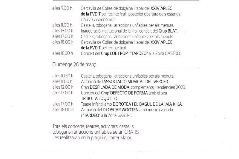L’Ajuntament d’El Verger reprèn la Fira de Comerç com a fórmula de promoció el proper cap de setmana L’Ajuntament d’El Verger reprèn la Fira de Comerç com a fórmula de promoció el proper cap de setmana