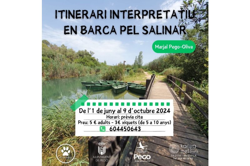 L’Ajuntament de Pego amplia els itineraris interpretatius amb barca per la marjal fins el 9 d’octubre L’Ajuntament de Pego amplia els itineraris interpretatius amb barca per la marjal fins el 9 d’octubre
