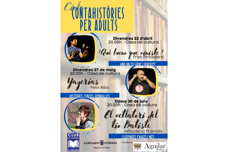 La Concejalía de Cultura de Ondara impulsa un ciclo para potenciar la animación lectora en personas adultas La Concejalía de Cultura de Ondara impulsa un ciclo para potenciar la animación lectora en personas adultas